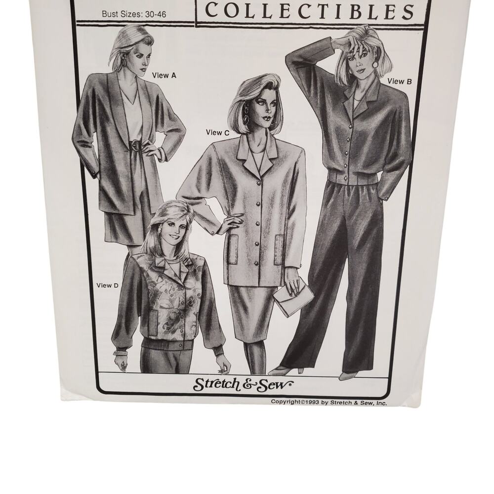 Collectible Jackets Sewing Pattern Ann Person Collectibles UNCUT Vintage 90s 80s - Picture 2 of 5